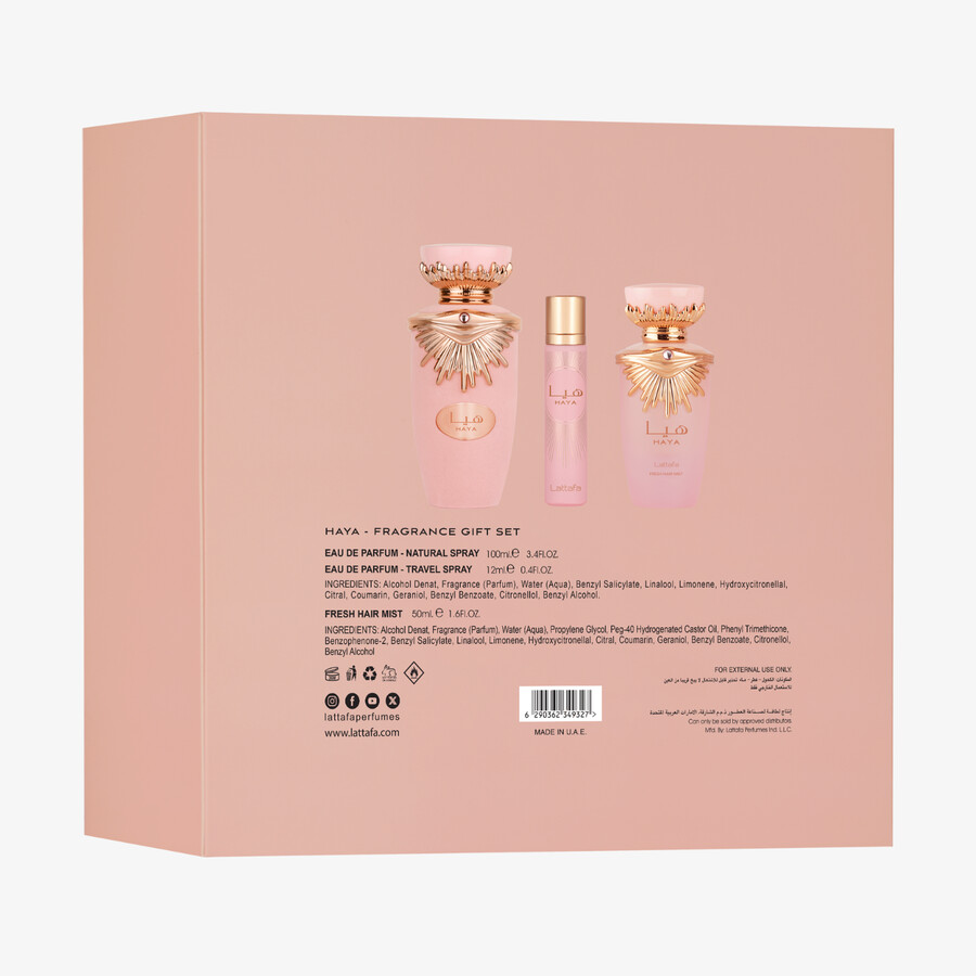 haya - set de regalo de 3 piezas